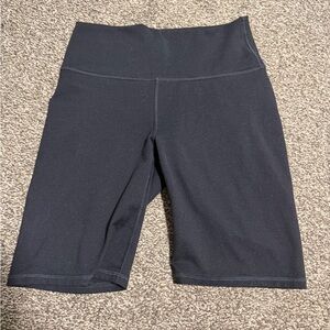 Fabletics Women's Black High-Rise Bike Shorts